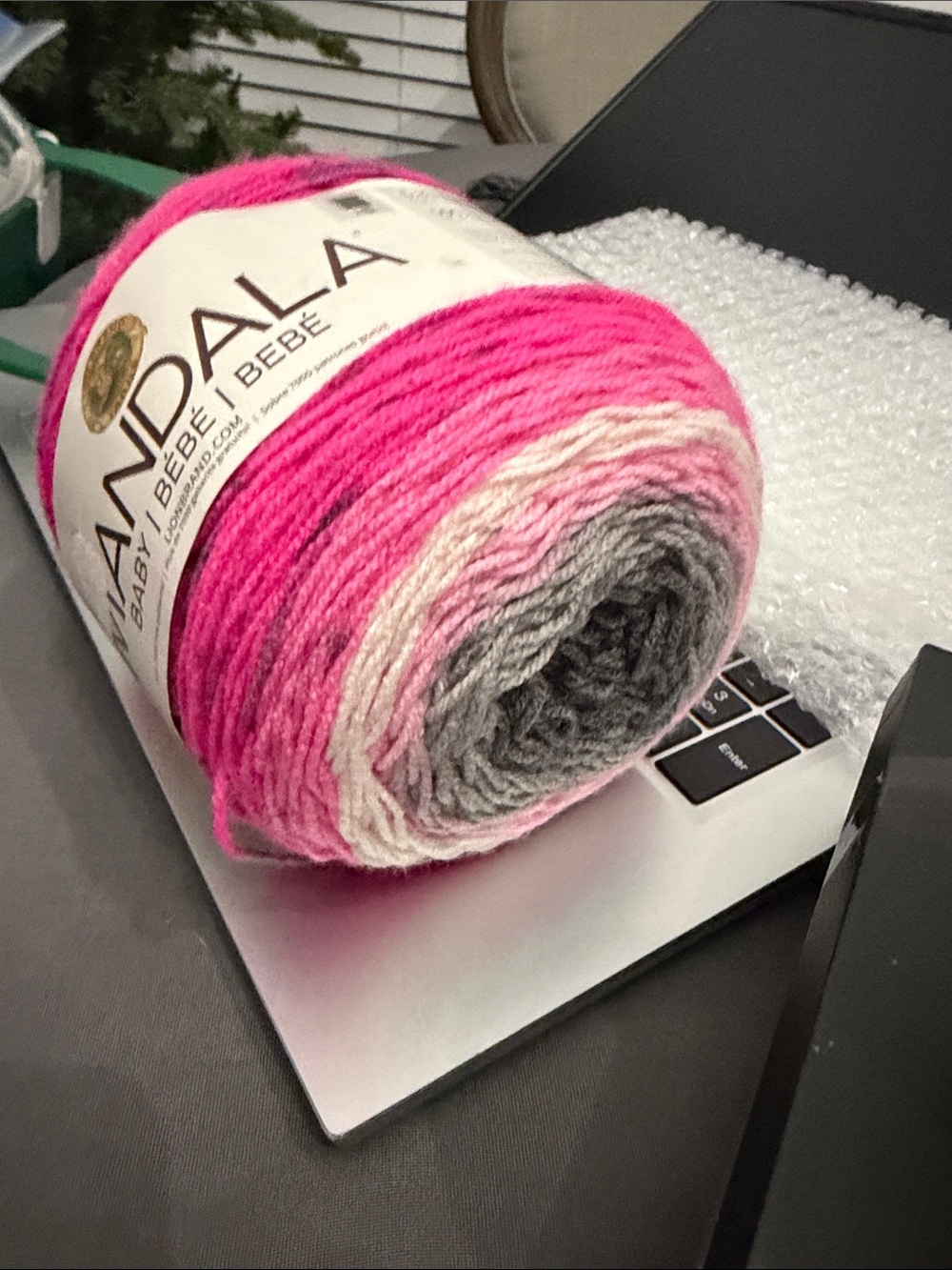 Mandala Dreamworld Ombré Baby Yarn - Pink/Grey